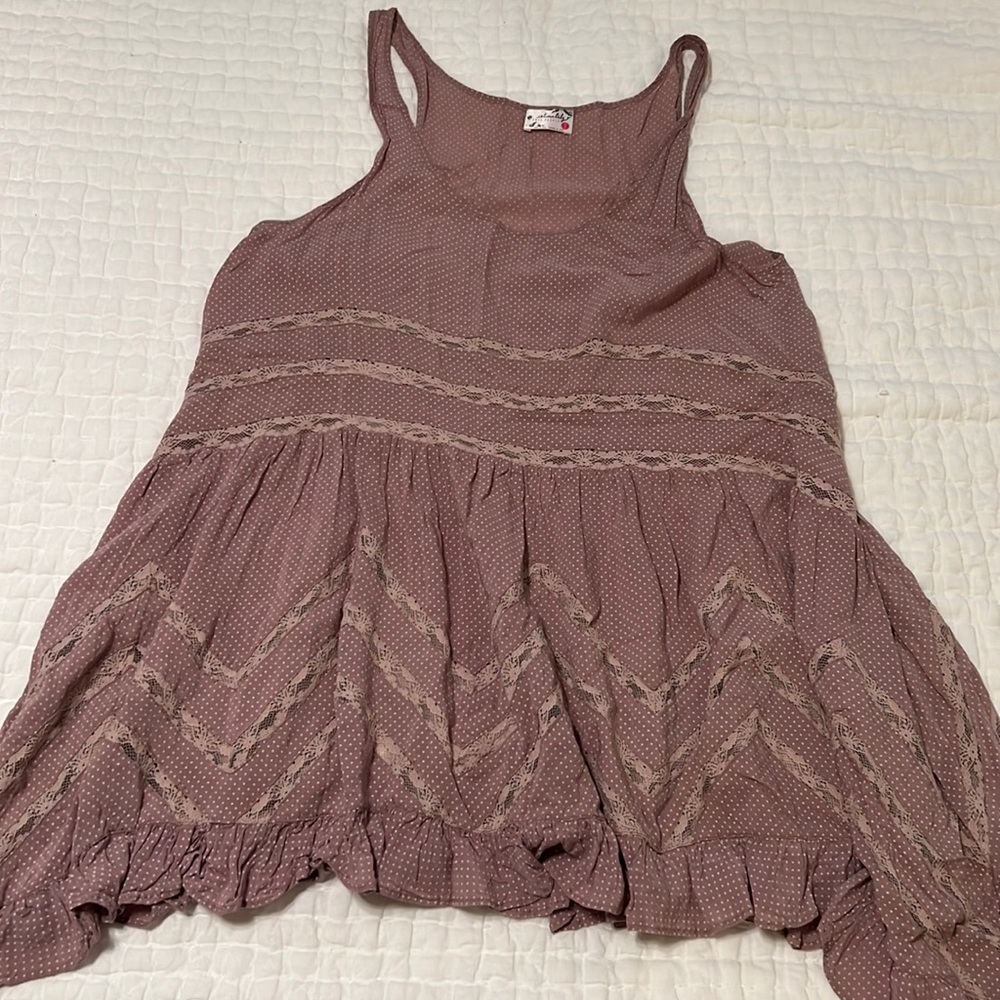 Free People Voile and Lace Trapeze slip